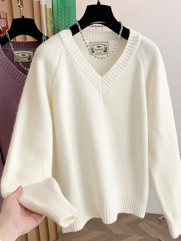 Soft Pure Color V-Ne Sweater Gentle Knitwear Women's Faion Spring 2026 Trendy Basic Sle Comfortable Woolen Crew Ne
Soft Pure Color V-Ne Sweater Gentle Knitwear Women's Faion Spring 2026 Trendy Basic Sle Comfortable Woolen Crew Ne