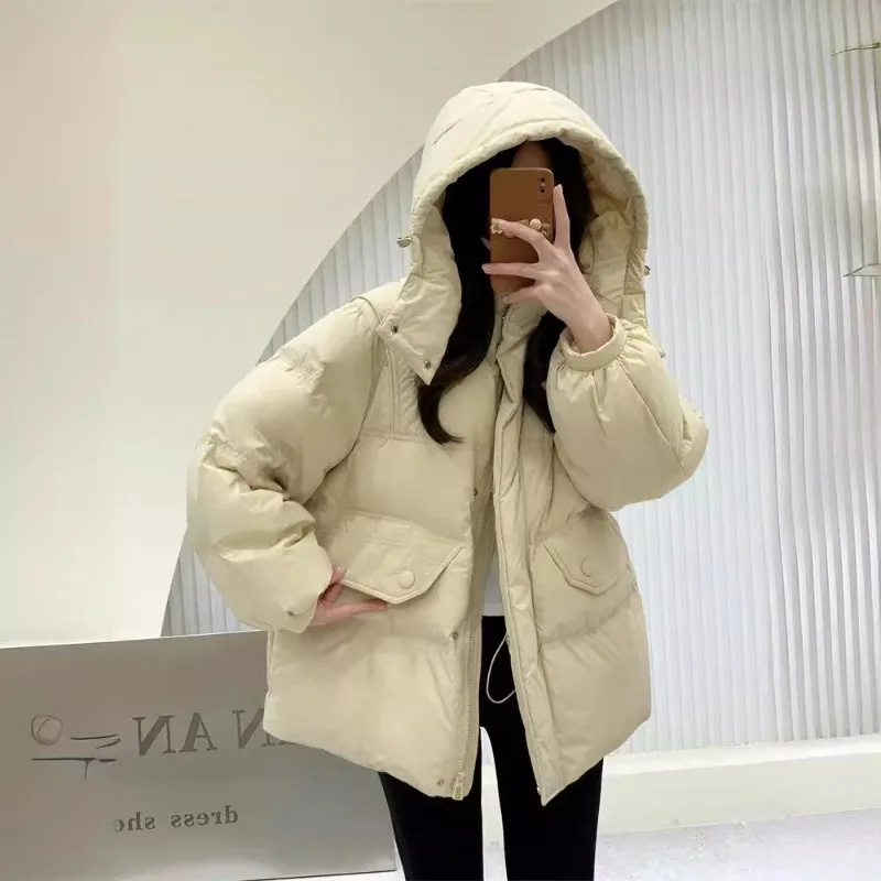 2025 new winter clothing Korean version hooded waist down jacket women's casual loose thickened duck down jacket
2025 new winter clothing Korean version hooded waist down jacket women's casual loose thickened duck down jacket