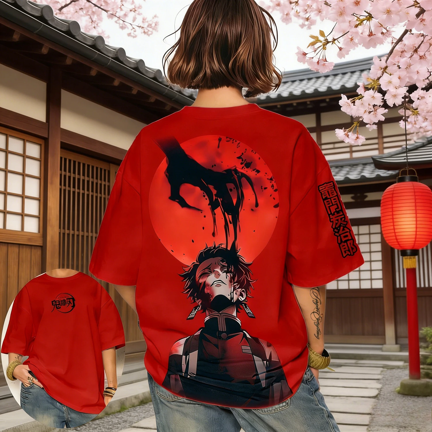 Ghost Blade Animation Style Retro T-shirt Summer Men's Animation Children Adult Short-sleeved Punk Casual Trend of Parents
Ghost Blade Animation Style Retro T-shirt Summer Men's Animation Children Adult Short-sleeved Punk Casual Trend of Parents