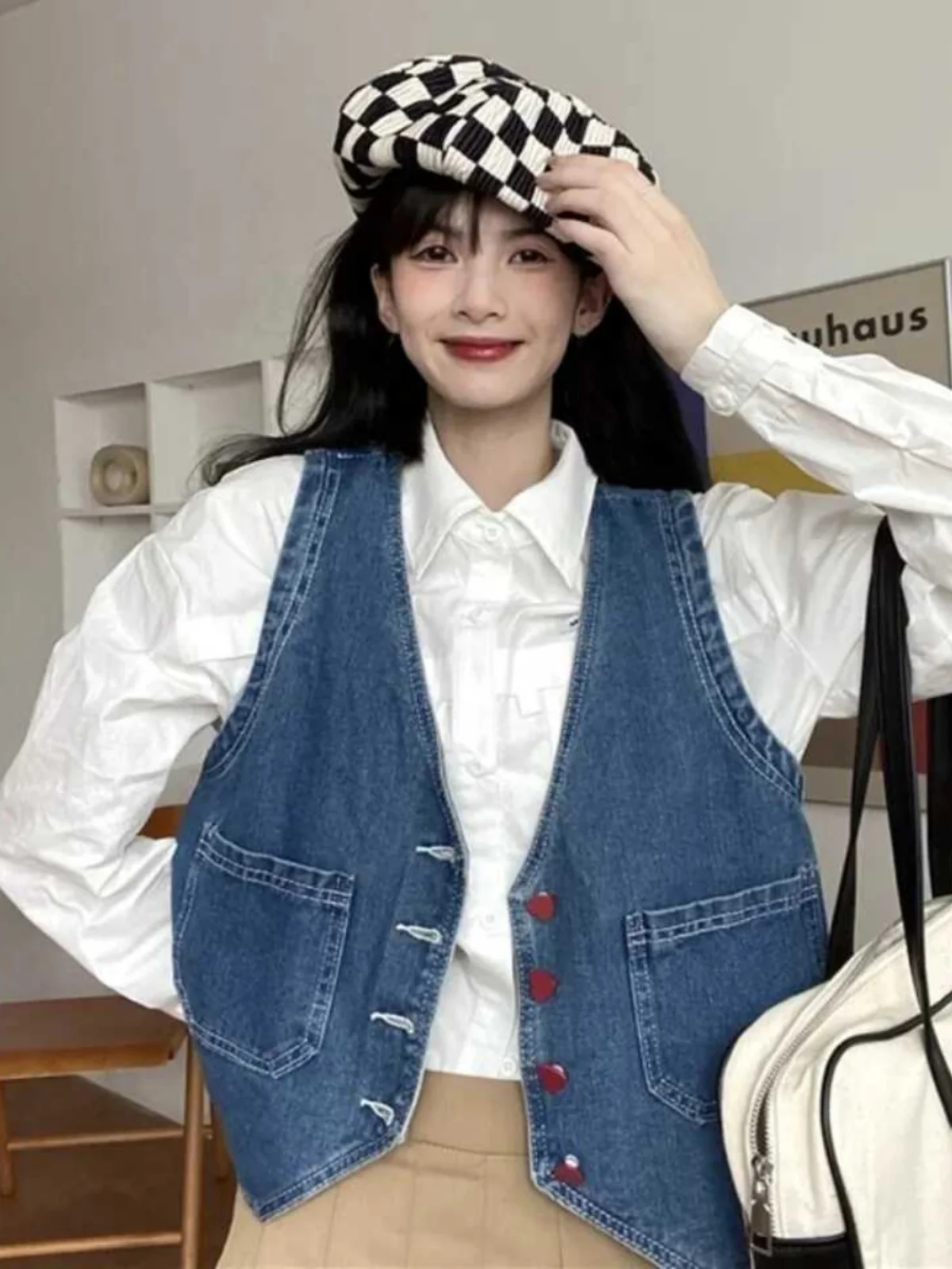 Vests Waistcoats Thin Womens Embroidery Fall Plaids Lapels Preppy Style College Uniforms Class Academic Youthful Student Modern
Vests Waistcoats Thin Womens Embroidery Fall Plaids Lapels Preppy Style College Uniforms Class Academic Youthful Student Modern