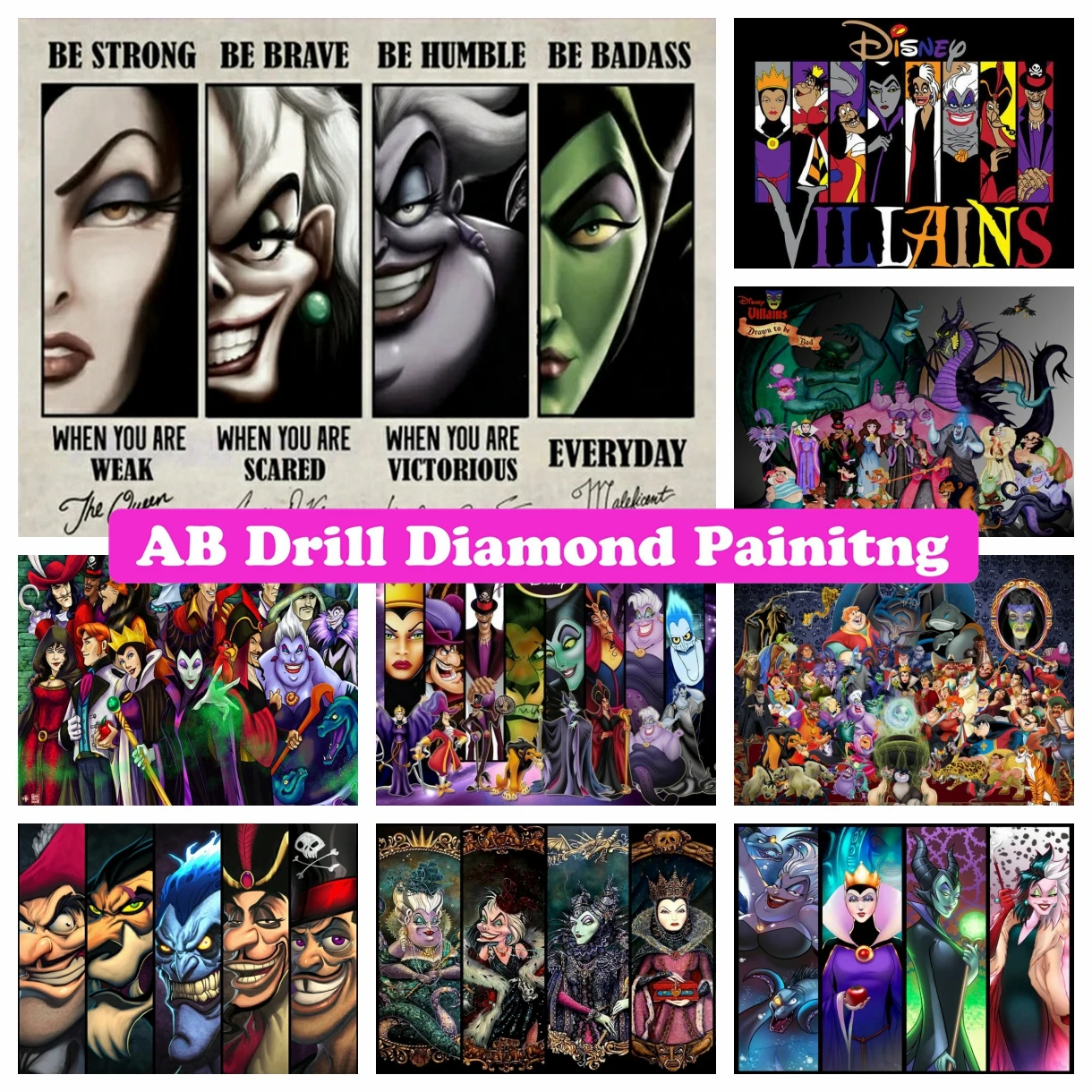 Disney Villains 5D AB Drill Diamond Painting Evil Witch Ursula Maleficent Cruella Handmade Crafts Cross Stitch Mosaic Home Decor
Disney Villains 5D AB Drill Diamond Painting Evil Witch Ursula Maleficent Cruella Handmade Crafts Cross Stitch Mosaic Home Decor