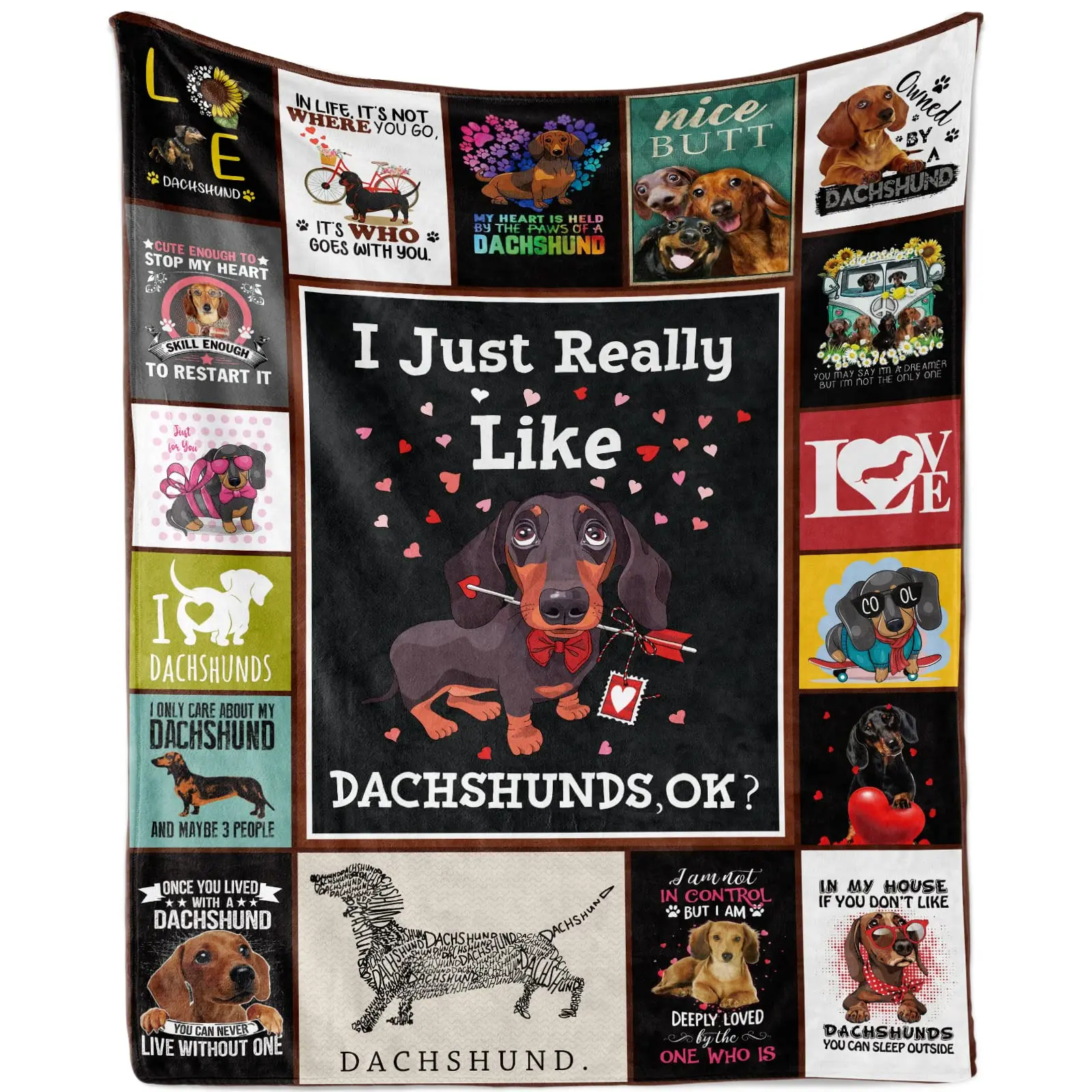 Adult Dachshund Printed Blanket, Dachshund Blanket Gift for Lovers, Suitable for Bed Sofa Outdoor Picnic Nap Blanket
Adult Dachshund Printed Blanket, Dachshund Blanket Gift for Lovers, Suitable for Bed Sofa Outdoor Picnic Nap Blanket