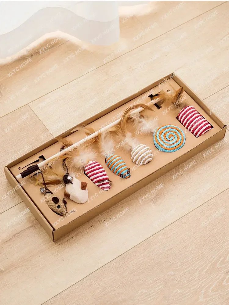 Cat Toy Self-Hi Favorite Set Combination Kitten Funny Stick Bite-Resistant Feather Bell Cat Funny Artifact
Cat Toy Self-Hi Favorite Set Combination Kitten Funny Stick Bite-Resistant Feather Bell Cat Funny Artifact