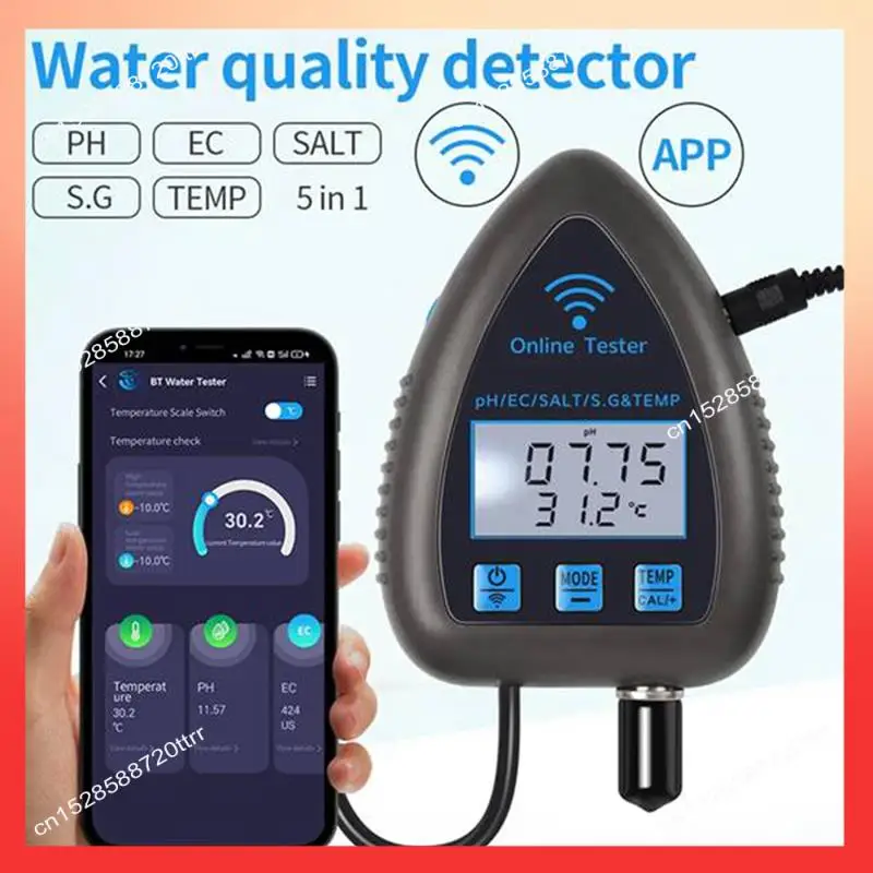 ABNR вилка стандарта США, Wi-Fi Bluetooth 5 в 1, тестер качества воды TDS/EC/SALT PH S.G.TEMP, цифровой монитор воды для аквариумов
ABNR вилка стандарта США, Wi-Fi Bluetooth 5 в 1, тестер качества воды TDS/EC/SALT PH S.G.TEMP, цифровой монитор воды для аквариумов