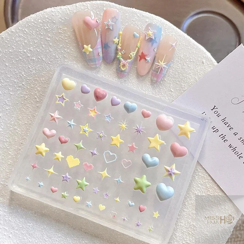 Novel 3D Silicone Mold for Heart Star Pentagram Nail Artistry, DIY Transparent Manicure Template for Decorative Nail Trinkets
Novel 3D Silicone Mold for Heart Star Pentagram Nail Artistry, DIY Transparent Manicure Template for Decorative Nail Trinkets