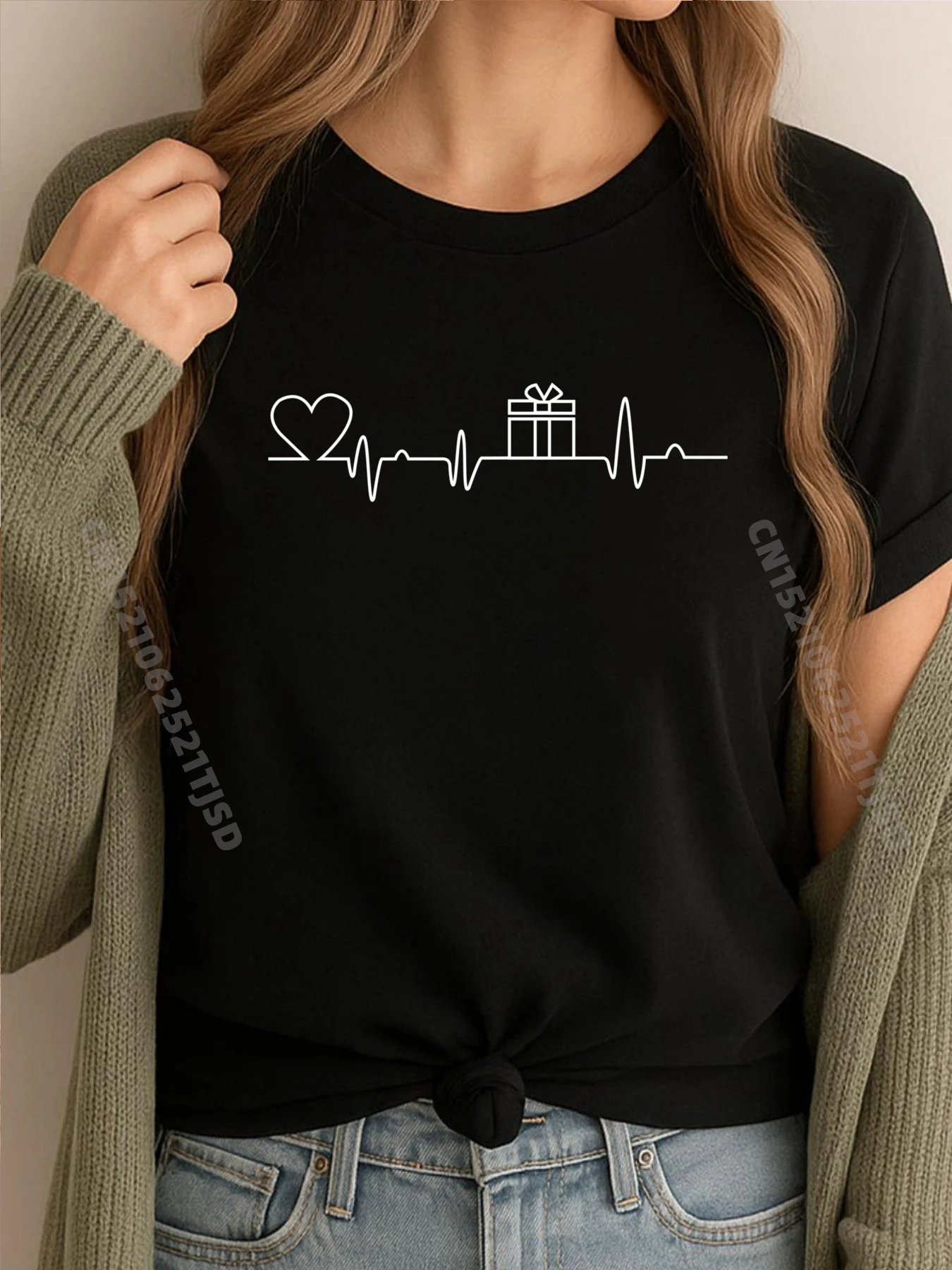 Heartbeat Забавная уродливая рождественская милая футболка большого размера, оригинальные мужские футболки, винтажная футболка
Heartbeat Забавная уродливая рождественская милая футболка большого размера, оригинальные мужские футболки, винтажная футболка