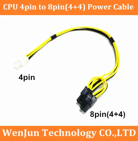 30cm High Qality ATX CPU 4pin male to 8pin(4+4) Power Supply Cable 4p to 8p extension adapter cord
30cm High Qality ATX CPU 4pin male to 8pin(4+4) Power Supply Cable 4p to 8p extension adapter cord