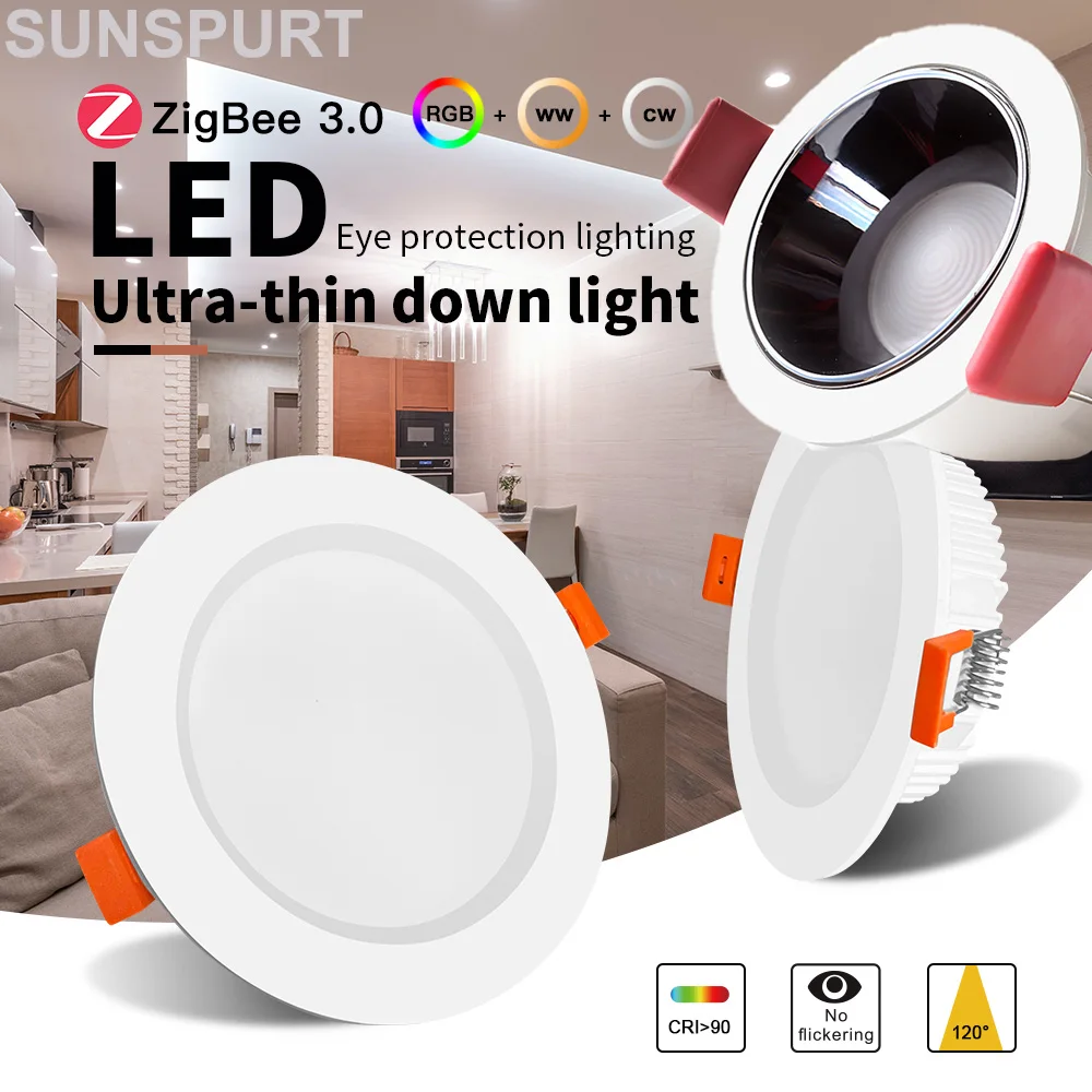 5GLEDOPTO ZigBee3.0 6W 12W 3.5 Inch RGBCCT LED Downlight CRI 90+ Ceiling Recessed Light App Voice Alexa ZigBee2mqtt Conbee2 Tuya
5GLEDOPTO ZigBee3.0 6W 12W 3.5 Inch RGBCCT LED Downlight CRI 90+ Ceiling Recessed Light App Voice Alexa ZigBee2mqtt Conbee2 Tuya
