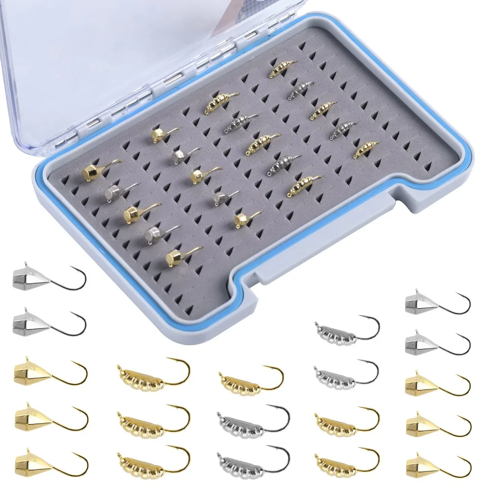 Goture 20pcs/lot Ice Lure Set 0.51-1.9g Tungsten Jig Fast Sink Jigging Fishing Bait For Winter Fishing With Portable Box
Goture 20pcs/lot Ice Lure Set 0.51-1.9g Tungsten Jig Fast Sink Jigging Fishing Bait For Winter Fishing With Portable Box
