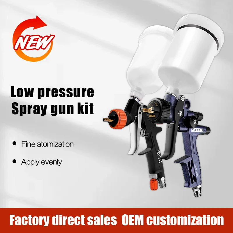 SUTU 7800 1.3mm with mini88 1.0mm spray gun set for automotive painting, furniture repair and pneumatic tools
SUTU 7800 1.3mm with mini88 1.0mm spray gun set for automotive painting, furniture repair and pneumatic tools