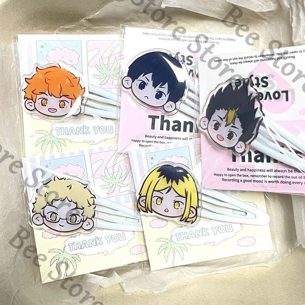 Anime Haikyuu!! Q hair clip cartoon Shoyo Hinata Tobio Kageyama Kozume Kenma Kei Tsukishima Adorable hairpin
Anime Haikyuu!! Q hair clip cartoon Shoyo Hinata Tobio Kageyama Kozume Kenma Kei Tsukishima Adorable hairpin