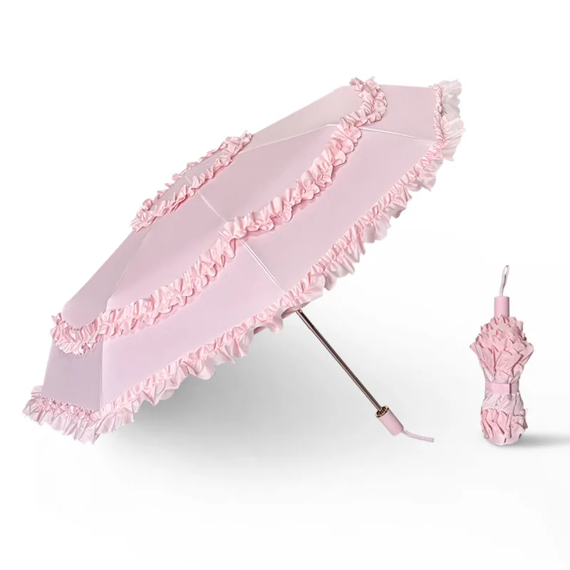 Vintage Lace Umbrella Foldable Travel Umbrella Elegant Pink Lolita Umbrella for Shooting Props, Wedding, Tea Party
Vintage Lace Umbrella Foldable Travel Umbrella Elegant Pink Lolita Umbrella for Shooting Props, Wedding, Tea Party
