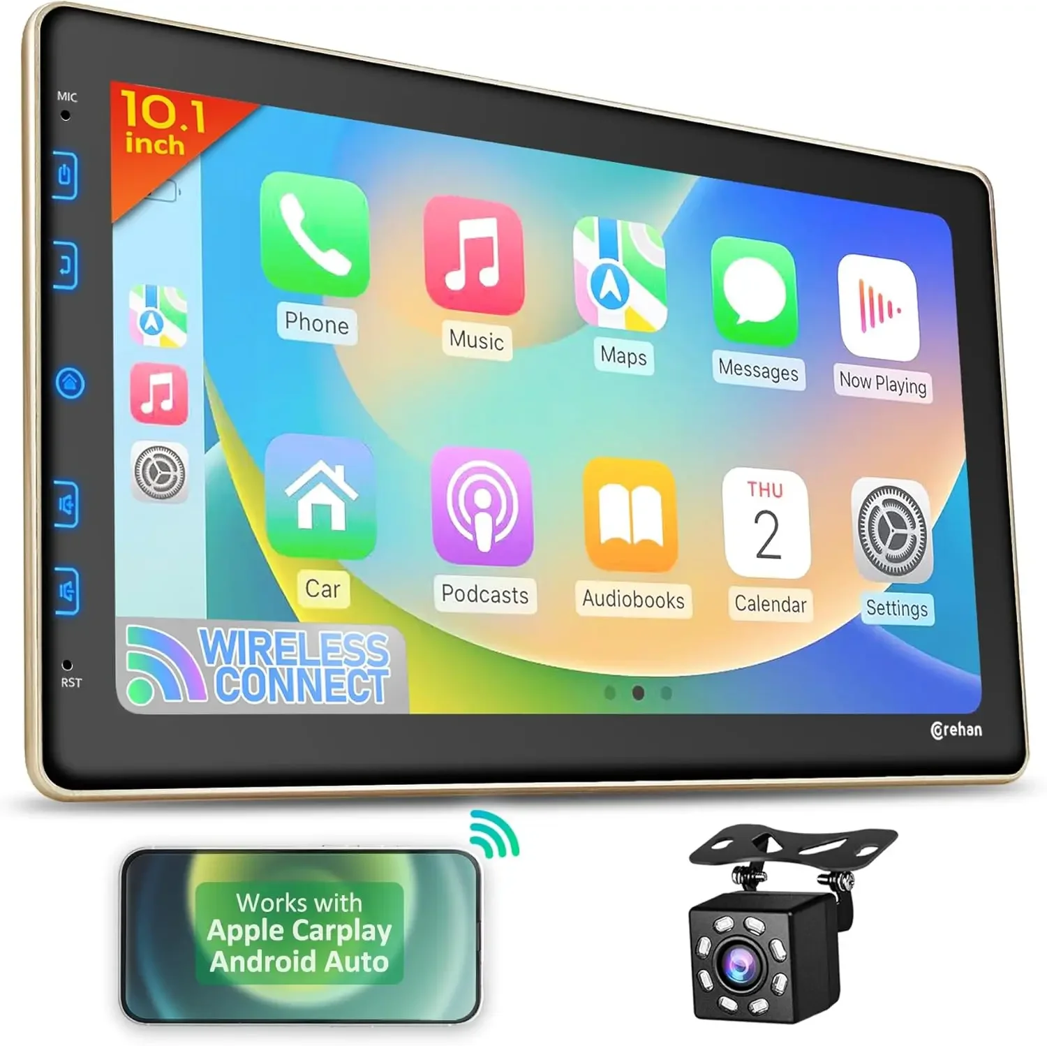 Double Din Car Stereo - 10" Touchscreen Car Stereo with Bluetooth, Backup Camera, Car Audio,Car Radio - Compatible with Wireless
Double Din Car Stereo - 10" Touchscreen Car Stereo with Bluetooth, Backup Camera, Car Audio,Car Radio - Compatible with Wireless