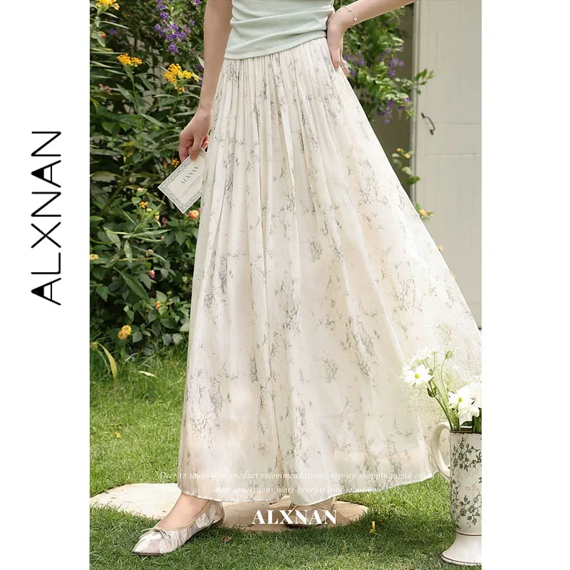 ALXNAN Women's Long Skirt Summer Elegant High Waist Pleated Printed Maxi Skirt Chinese Style Holiday Beach Female Skirts L65525
ALXNAN Women's Long Skirt Summer Elegant High Waist Pleated Printed Maxi Skirt Chinese Style Holiday Beach Female Skirts L65525