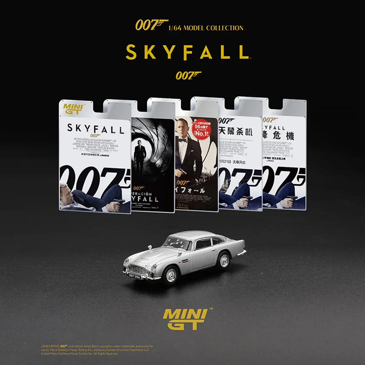 In Stock Ready To Ship MiniGT 913 1:64 Aston Martin DB5 007 Skyfall James Bond Licensed Diecast Model Car
In Stock Ready To Ship MiniGT 913 1:64 Aston Martin DB5 007 Skyfall James Bond Licensed Diecast Model Car