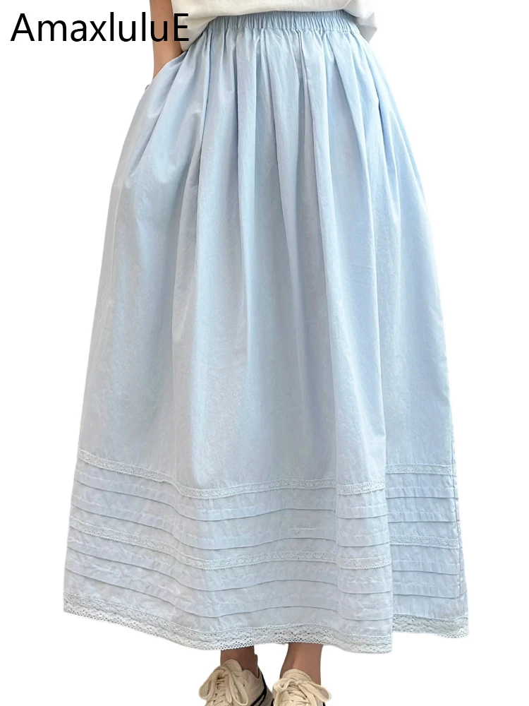 Amax luluE Summer Korean Womens Luxury Loose Skirts Ladies Fashion Oversized Casual Solid Elastic Waist Elegant A-line Clothes
Amax luluE Summer Korean Womens Luxury Loose Skirts Ladies Fashion Oversized Casual Solid Elastic Waist Elegant A-line Clothes