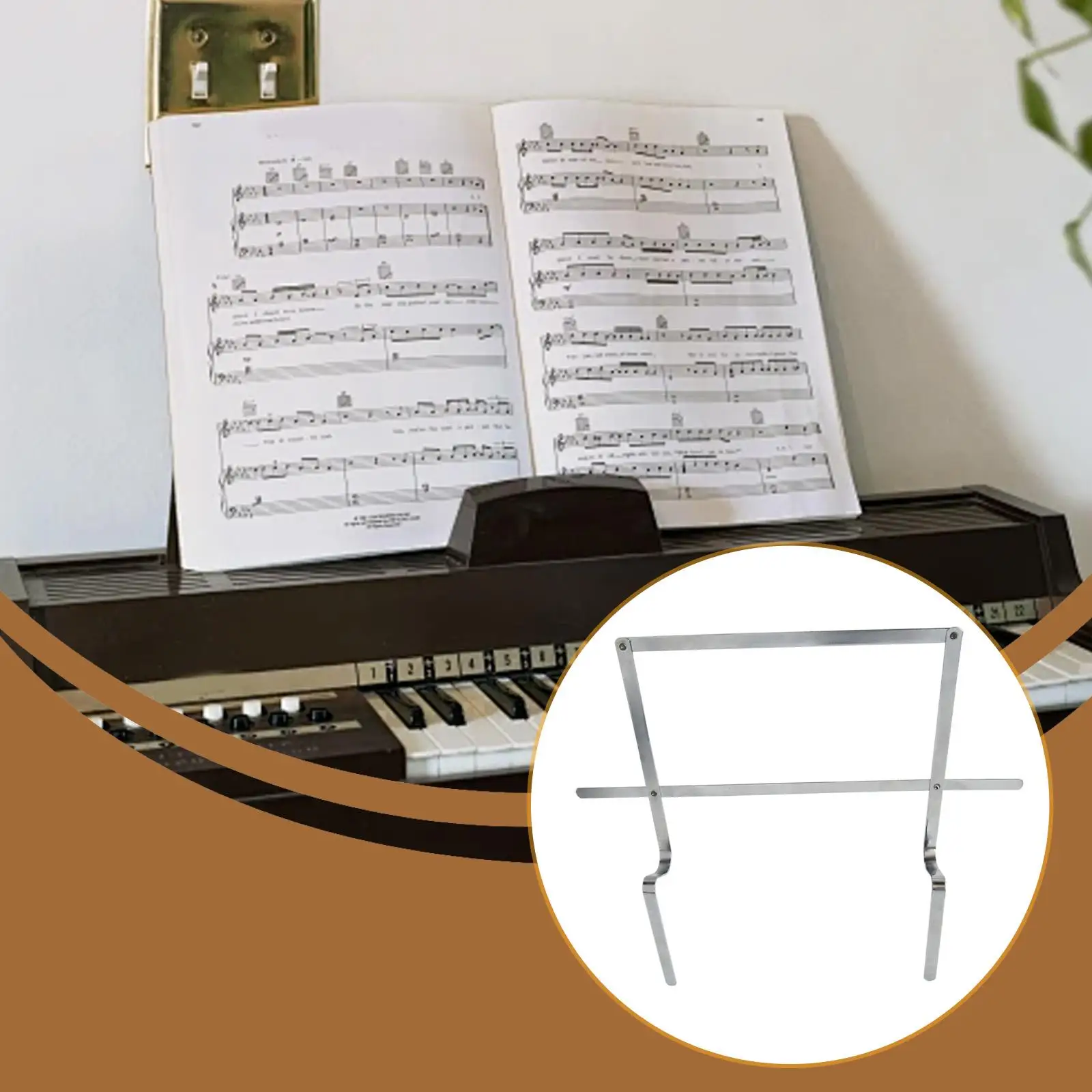 Simple Iron Notation Stand Foldable Music Sheet Rack for Electronic Keyboard Musicians Classroom
Simple Iron Notation Stand Foldable Music Sheet Rack for Electronic Keyboard Musicians Classroom