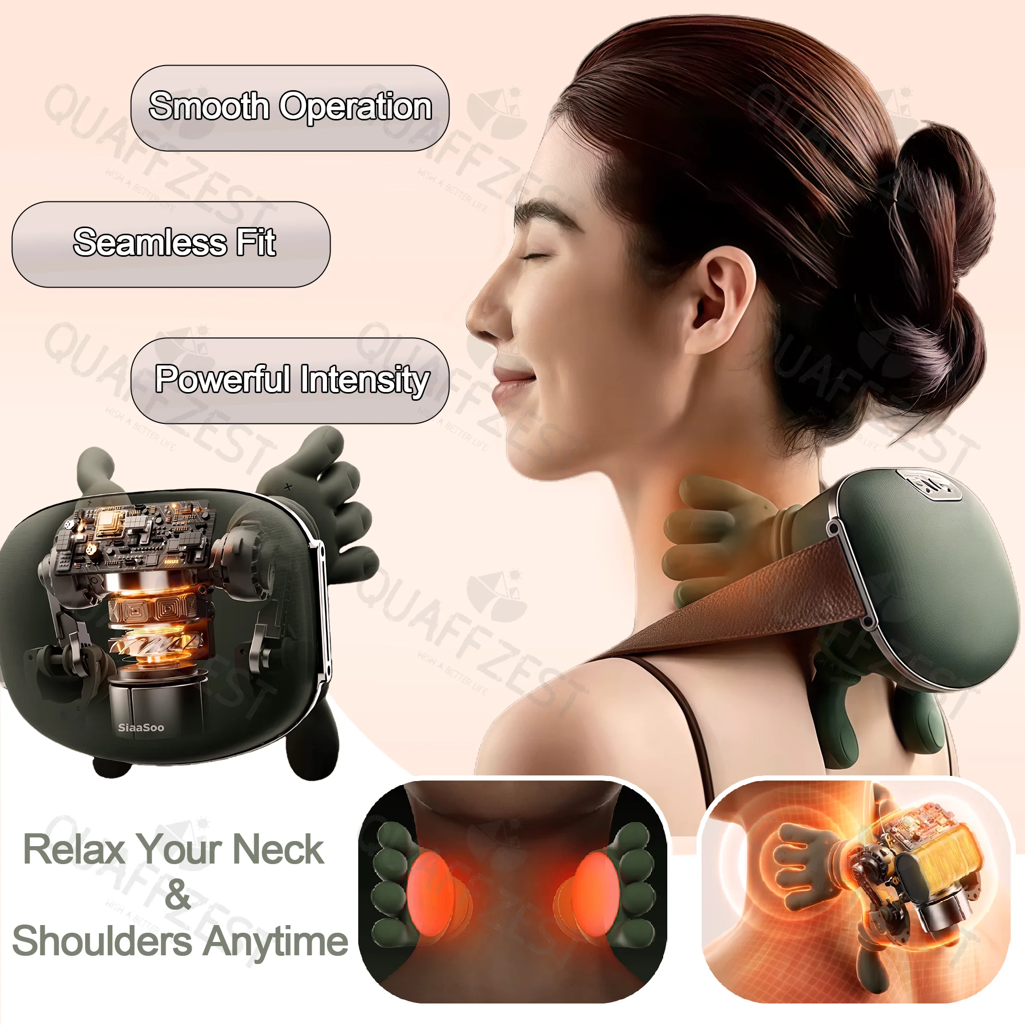 Bionic Finger Pressure Neck Massager Back and Shoulder Massager Electric Kneading Neck Deep Massage Muscle Relax
Bionic Finger Pressure Neck Massager Back and Shoulder Massager Electric Kneading Neck Deep Massage Muscle Relax