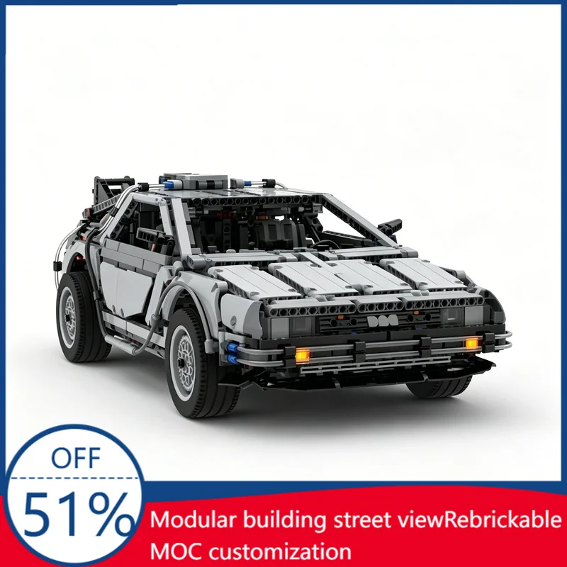 2812PCS Classic Time Travel Sports Car MOC Model Custom Building Blocks DIY Assembly Educational Toy Collection Festival Gifts
2812PCS Classic Time Travel Sports Car MOC Model Custom Building Blocks DIY Assembly Educational Toy Collection Festival Gifts