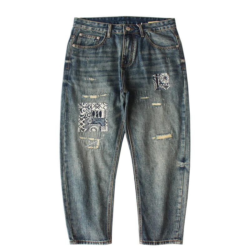 Plus Size 40 Patchwork Patch Denim Pants Men's Trendy Loose Straight-Leg Plus-Size American Retro Casual Jeans Autumn Pants
Plus Size 40 Patchwork Patch Denim Pants Men's Trendy Loose Straight-Leg Plus-Size American Retro Casual Jeans Autumn Pants