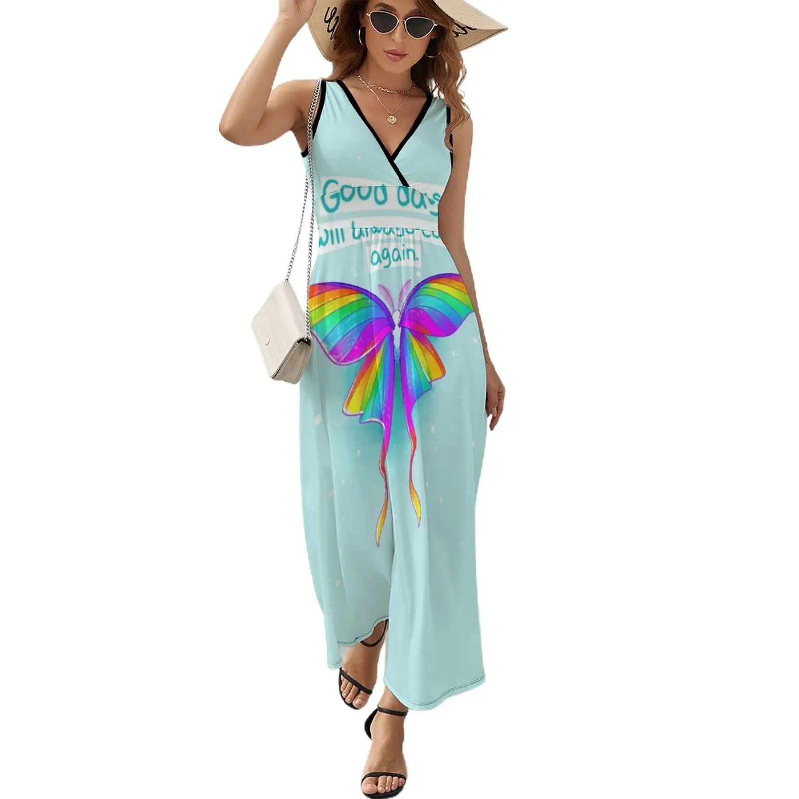 Good Days Will Always Come Again Rainbow Moth Sleeveless Dress dress for woman Dresses
Good Days Will Always Come Again Rainbow Moth Sleeveless Dress dress for woman Dresses
