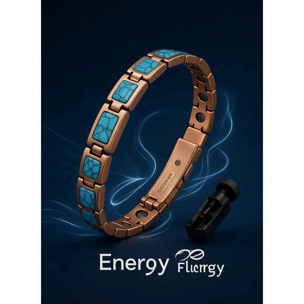 Магнитный браслет из чистой меди для женщин с бирюзовым камнем, регулируемый размер, сверхпрочный
Магнитный браслет из чистой меди для женщин с бирюзовым камнем, регулируемый размер, сверхпрочный