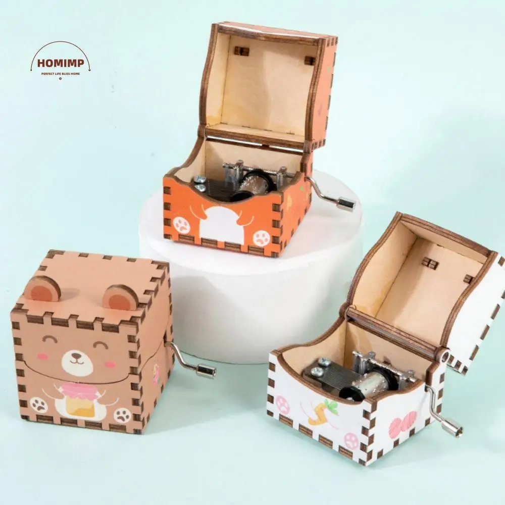 3D Wooden Music Box Color Print DIY Hand Crank Musical Boxes Puzzle Structure Cartoon Animal Music Box Friends Gifts
3D Wooden Music Box Color Print DIY Hand Crank Musical Boxes Puzzle Structure Cartoon Animal Music Box Friends Gifts