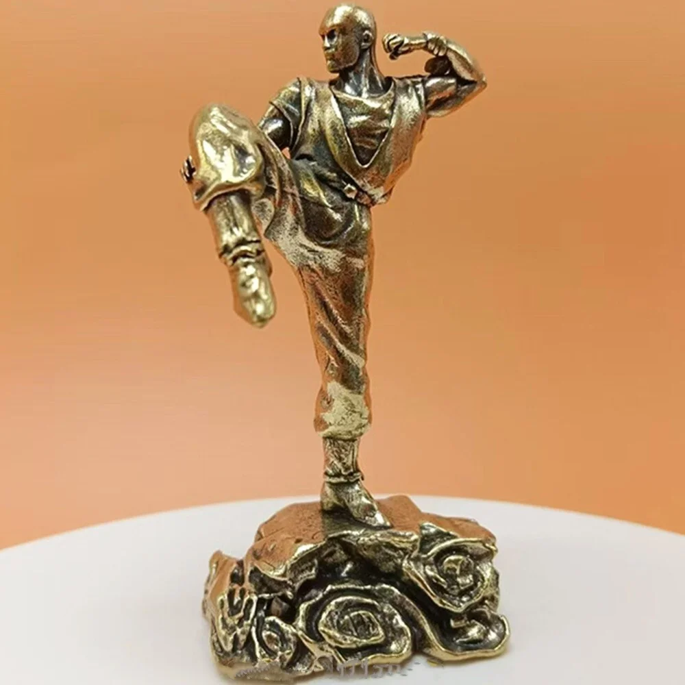 Shaolin Monk Figurine Chinese Kung Fu Statue Brass Sculpture Desktop Ornament
Shaolin Monk Figurine Chinese Kung Fu Statue Brass Sculpture Desktop Ornament