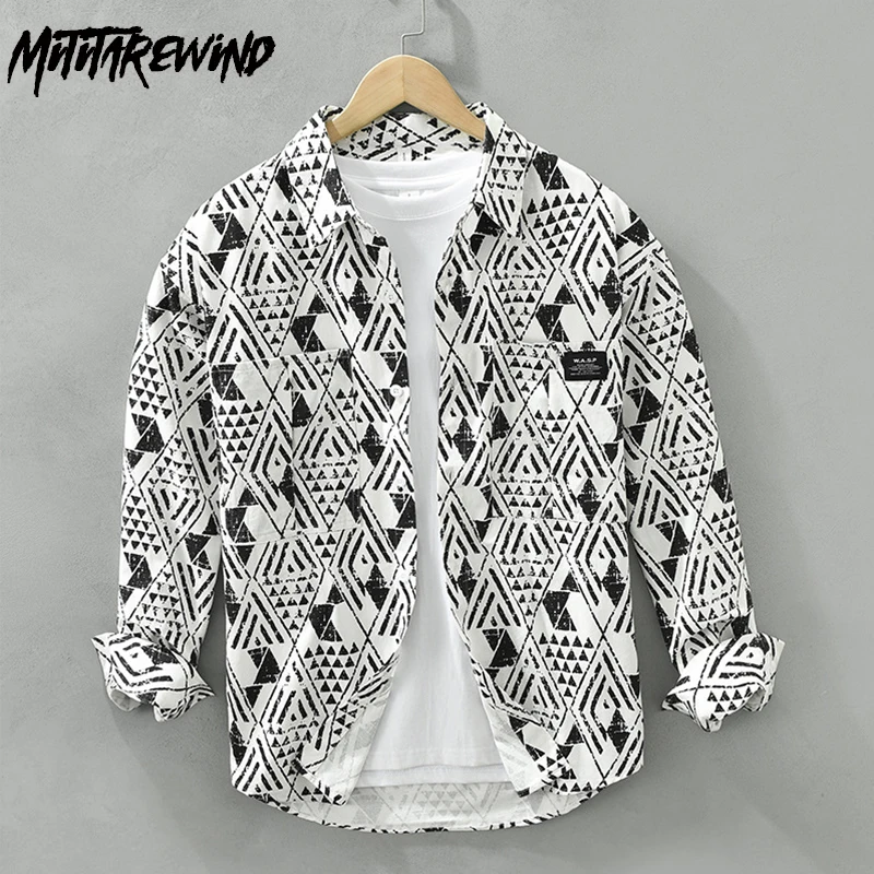 Harajuku Shirt for Men Spring Fall High Street Casual Long Sleeve Shirts Cotton Ethnic Floral Print Shirt Loose Trendy Top Youth
Harajuku Shirt for Men Spring Fall High Street Casual Long Sleeve Shirts Cotton Ethnic Floral Print Shirt Loose Trendy Top Youth