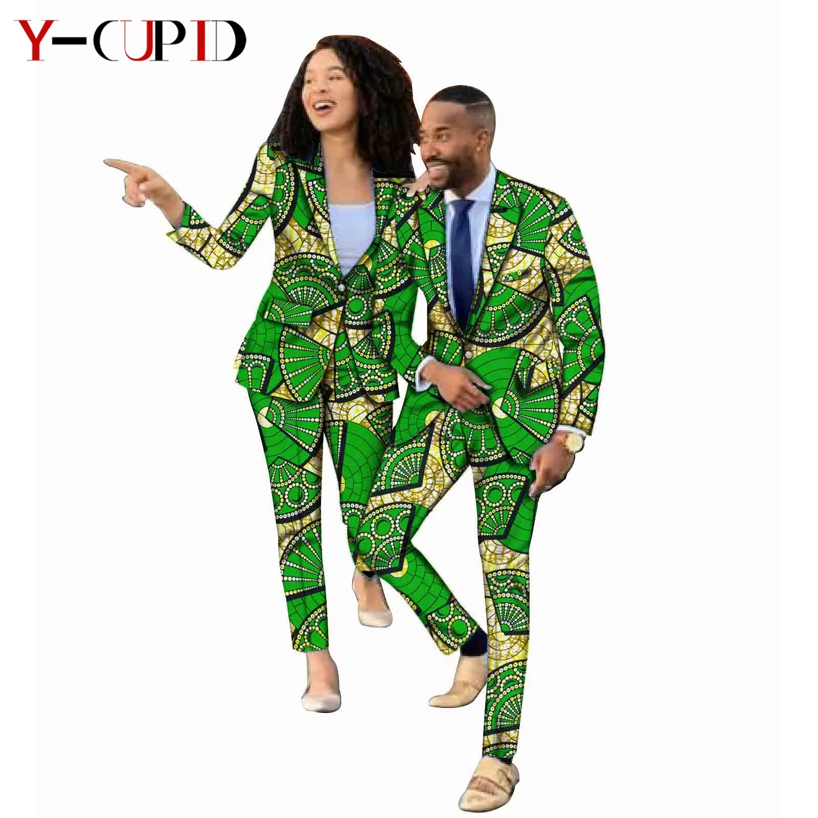 African Clothes for Couples Bazin Riche Women Ankara Suits Matching Men Outfits Print Blazer Jackets and Pants Sets YS20C021
African Clothes for Couples Bazin Riche Women Ankara Suits Matching Men Outfits Print Blazer Jackets and Pants Sets YS20C021