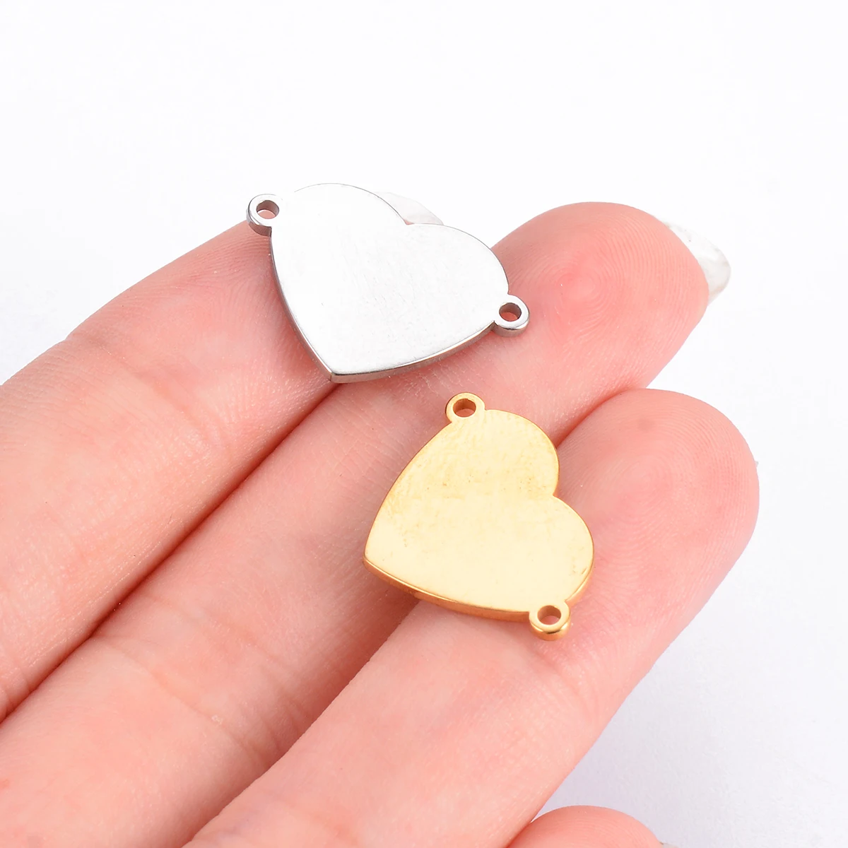 20pcs Stainless Steel Love Heart Tags Polished Double Hole Connector Charms Pendant for DIY Bracelets Jewelry Making Accessories
20pcs Stainless Steel Love Heart Tags Polished Double Hole Connector Charms Pendant for DIY Bracelets Jewelry Making Accessories