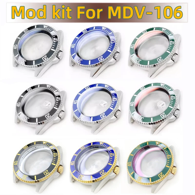 Mod kit metal Case MDV-106 Stainless Steel set Sapphire glass Bezel Insert Fit For Casio Marlin MDV106 Repair Watch Accessories
Mod kit metal Case MDV-106 Stainless Steel set Sapphire glass Bezel Insert Fit For Casio Marlin MDV106 Repair Watch Accessories
