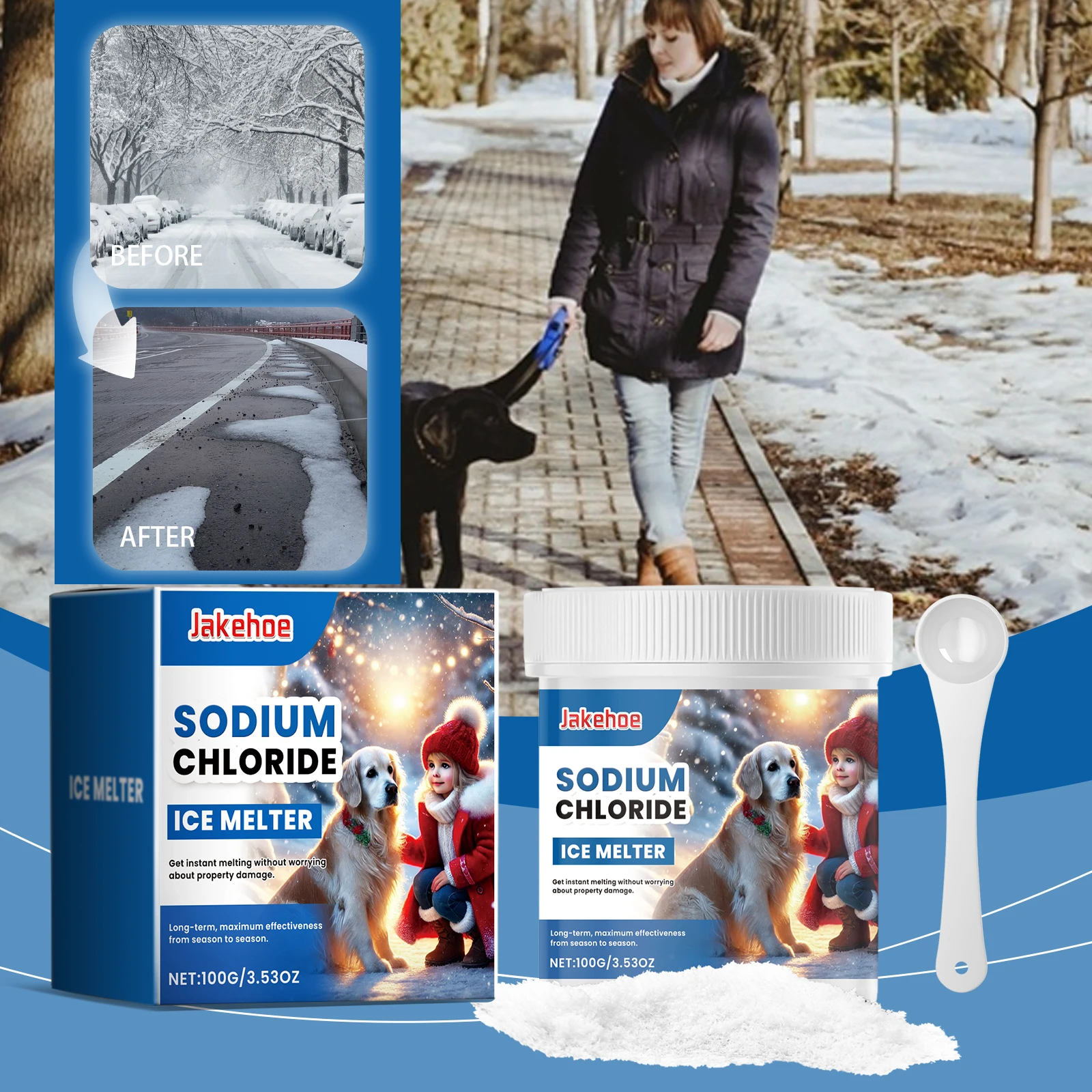 Ice Melter Pet Friendly Efficient Defrosting Agent Winter Concrete Driveway Patio Safe Fast Snow Remover Efficient Defrosting
Ice Melter Pet Friendly Efficient Defrosting Agent Winter Concrete Driveway Patio Safe Fast Snow Remover Efficient Defrosting