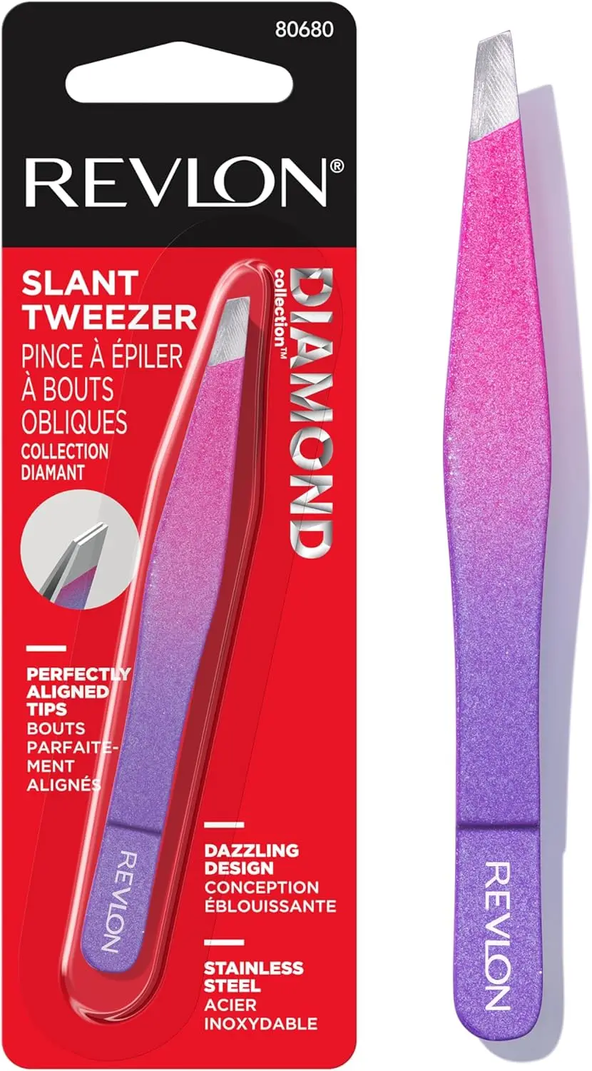 Precision Slant Tip Tweezers for Eyebrow Shaping & Facial Hair Removal, Stainless Steel, Pink & Purple, 1 Count
Precision Slant Tip Tweezers for Eyebrow Shaping & Facial Hair Removal, Stainless Steel, Pink & Purple, 1 Count
