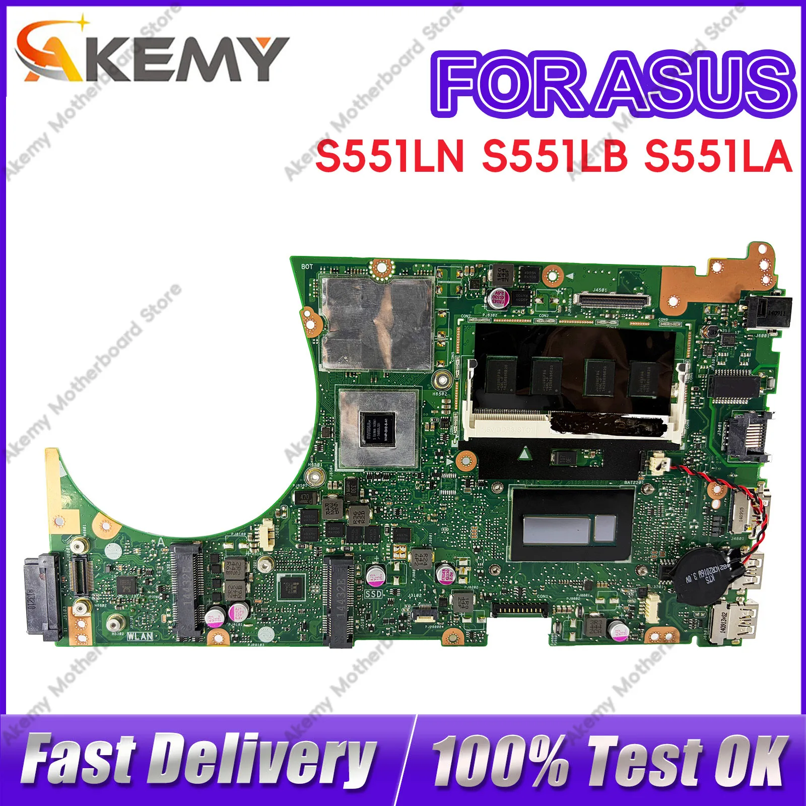 S551LN Laptop Motherboard For ASUS VivoBook S551LN R553L S551LA S551LB S551L Notebook Mainboard With I3 I5 I7 CPU 100% tests OK
S551LN Laptop Motherboard For ASUS VivoBook S551LN R553L S551LA S551LB S551L Notebook Mainboard With I3 I5 I7 CPU 100% tests OK