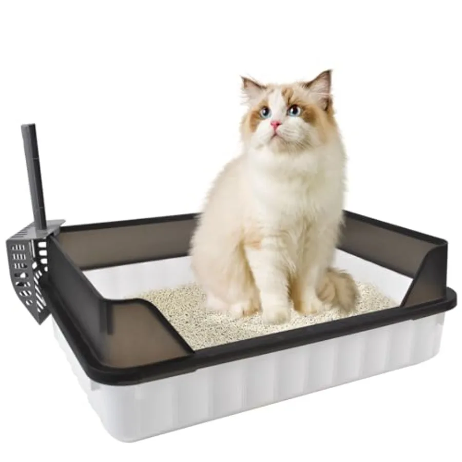 Large Cat Litter Box with High Sides, Semi Enclosed Cats Litter Box, Anti-Splashing Detachable Cat Litter Pan, Kitten Toilet wi
Large Cat Litter Box with High Sides, Semi Enclosed Cats Litter Box, Anti-Splashing Detachable Cat Litter Pan, Kitten Toilet wi