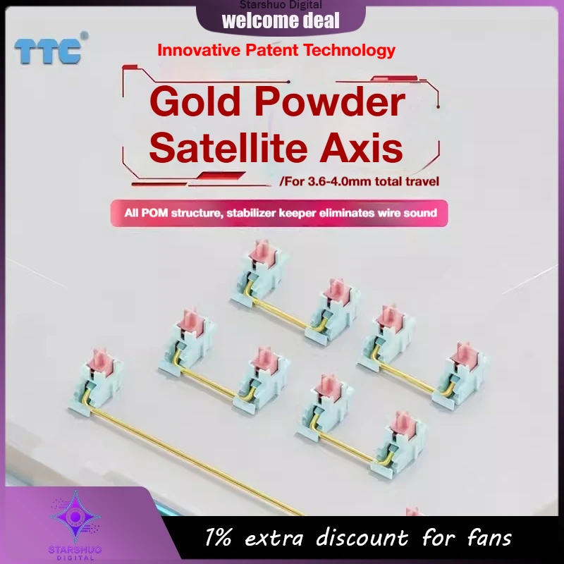 TTC Gold Powder Stabilizers Steel Plate Stabilizers Full POM Structure Eliminate Wire Rattle Innovative Sleeve Design Stability