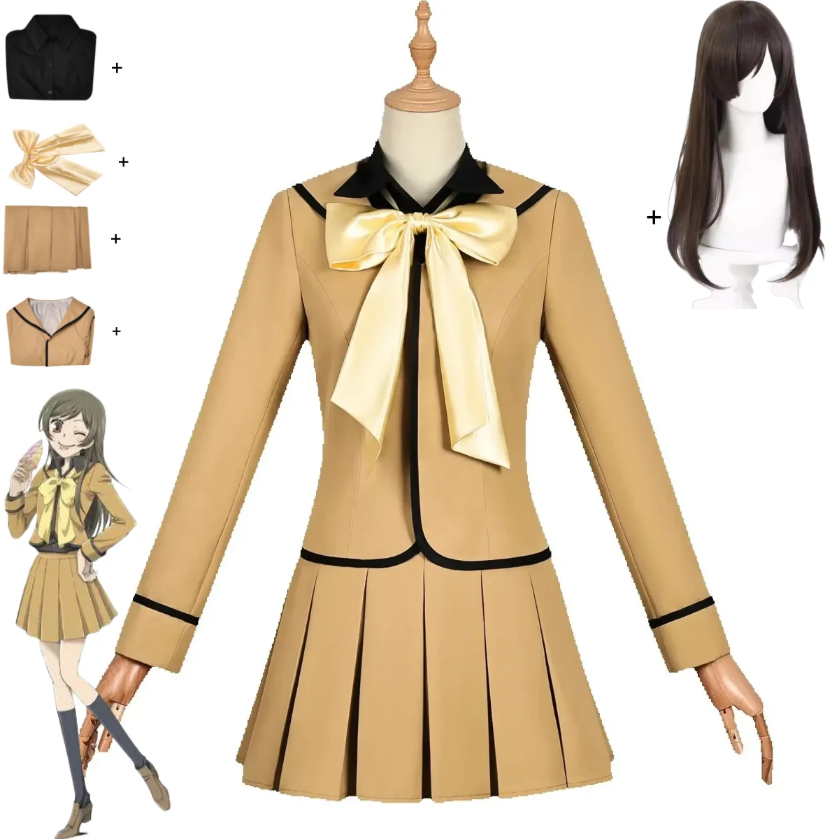 Аниме Kamisama Love Kamisama Kiss Momozono Nanami, карнавальный костюм, парик, японская школьная форма, юбка, женский милый кавайный комплект для кампуса
Аниме Kamisama Love Kamisama Kiss Momozono Nanami, карнавальный костюм, парик, японская школьная форма, юбка, женский милый кавайный комплект для кампуса