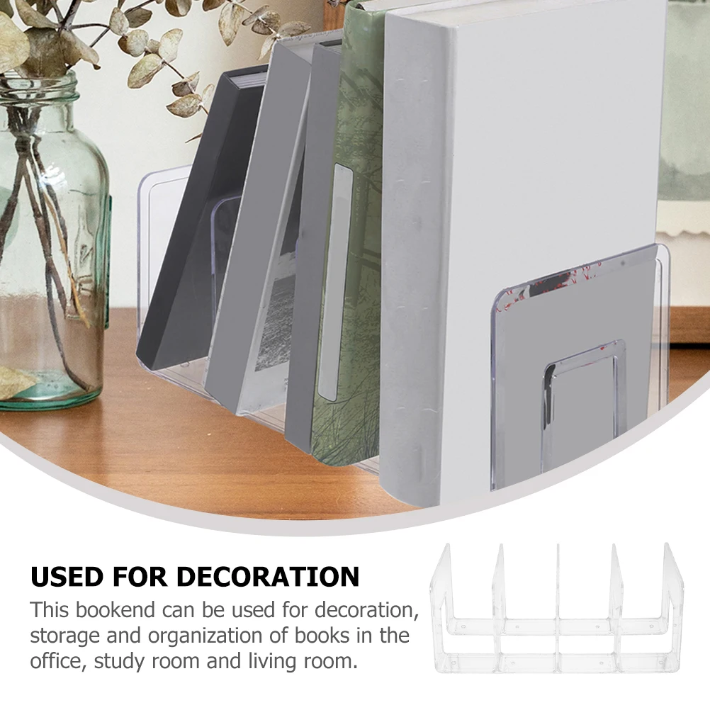 File Storage Rack Bookends Clear Plastic Organizer Office Decor Desktop Holder Books Magazines Files Documents
File Storage Rack Bookends Clear Plastic Organizer Office Decor Desktop Holder Books Magazines Files Documents