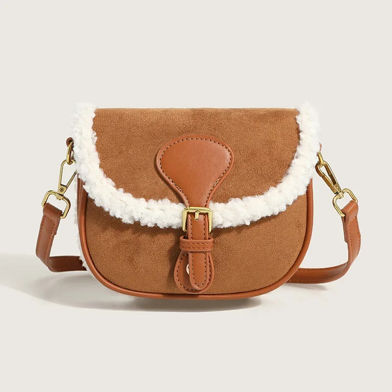 Fashion Faux Suede Saddle Crossbody Bags for Women Designer Lambswool Shoulder Bag Retro Faux Fur Messenger Bag Small Purse 2022
Fashion Faux Suede Saddle Crossbody Bags for Women Designer Lambswool Shoulder Bag Retro Faux Fur Messenger Bag Small Purse 2022
