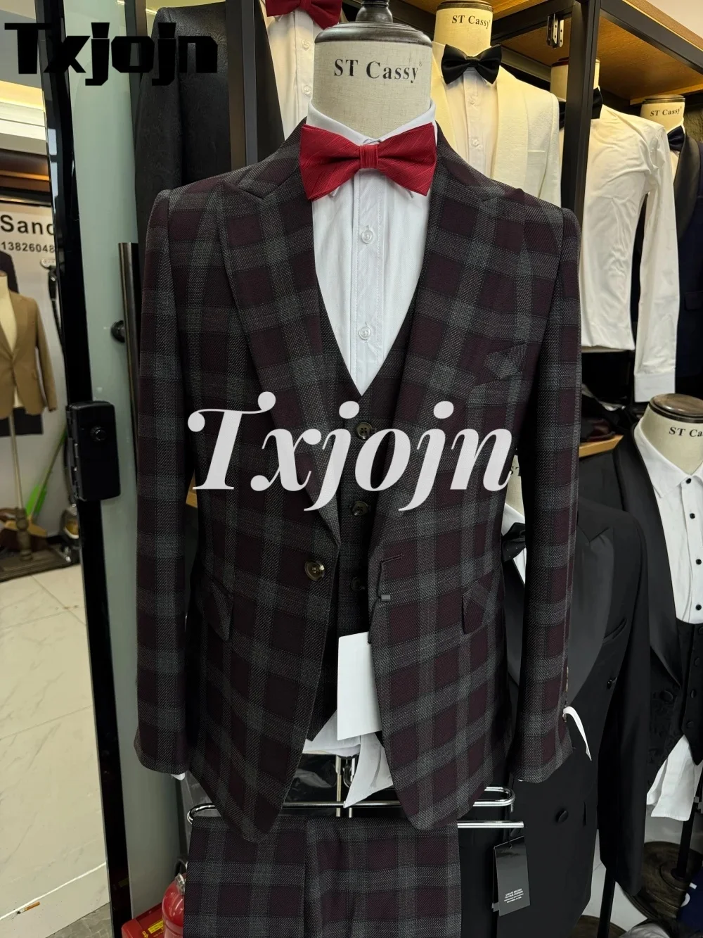 Fashionable Colorblock Plaid Men's Suit Set 3PCS 2025 Elegant Men's Office Suit Formal Groom Groomsmen Wedding Suit Customized
Fashionable Colorblock Plaid Men's Suit Set 3PCS 2025 Elegant Men's Office Suit Formal Groom Groomsmen Wedding Suit Customized