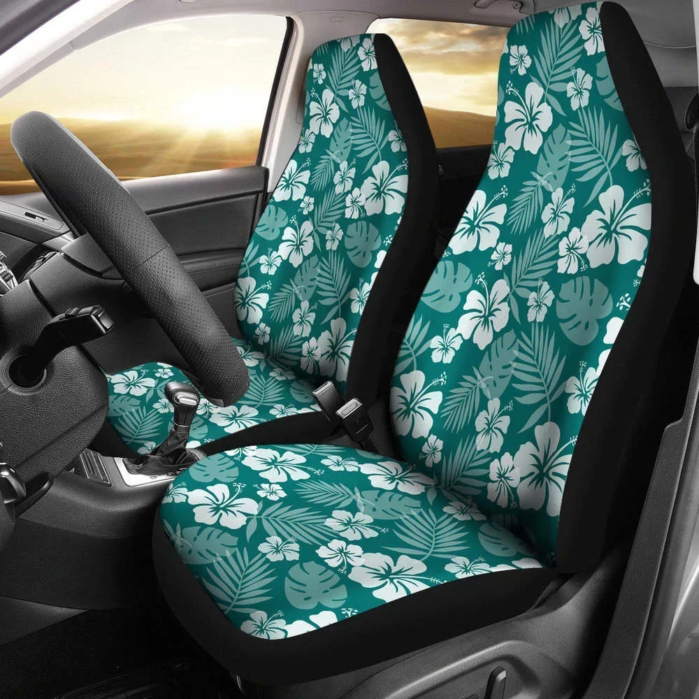 Dark Teal and White Hibiscus Flower Car Seat Covers Set of 2 Hawaiian ,Pack of 2 Universal Front Seat Protective Cover
Dark Teal and White Hibiscus Flower Car Seat Covers Set of 2 Hawaiian ,Pack of 2 Universal Front Seat Protective Cover