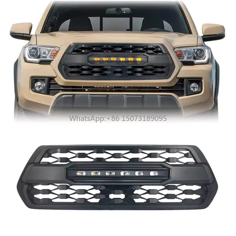 Решетка переднего бампера с подсветкой для Tacoma 2016-2023, сетчатая передняя решетка, автоаксессуары, светодиодная автомобильная решетка 
Решетка переднего бампера с подсветкой для Tacoma 2016-2023, сетчатая передняя решетка, автоаксессуары, светодиодная автомобильная решетка