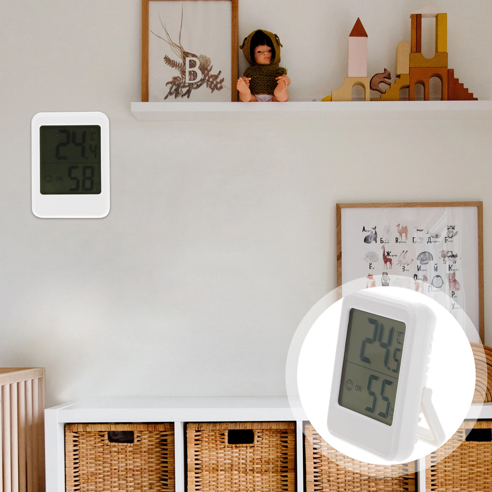 Digital Thermometer Hygrometer High Precision Indoor White Greenhouse Bedroom Living Room Baby Room Office Portable Wall Mount
Digital Thermometer Hygrometer High Precision Indoor White Greenhouse Bedroom Living Room Baby Room Office Portable Wall Mount