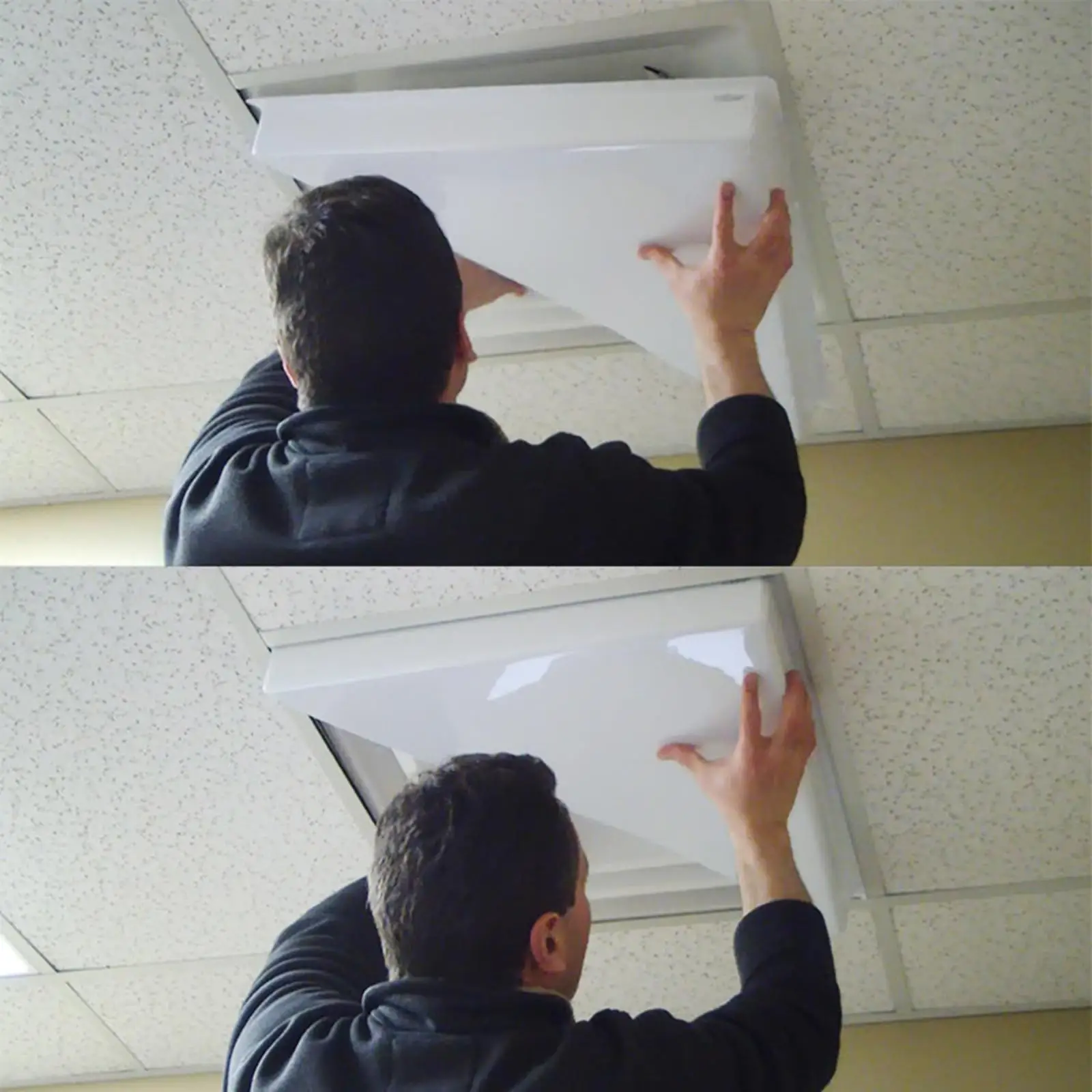 Ceiling Air Diverter 22.45x22.45x2.5in Aluminum Vent Deflector Corner Airflow Redirect for Office Home
Ceiling Air Diverter 22.45x22.45x2.5in Aluminum Vent Deflector Corner Airflow Redirect for Office Home