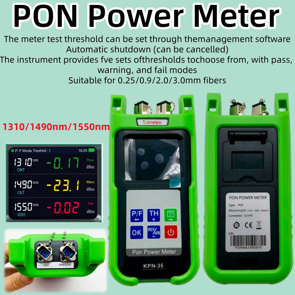 Измеритель мощности FTTH PON Komshine KPN-35 Pon 1310/1490/1550 нм SC APC/SC UPC Кабель Ручной оптоволоконный тестер FTTX
Измеритель мощности FTTH PON Komshine KPN-35 Pon 1310/1490/1550 нм SC APC/SC UPC Кабель Ручной оптоволоконный тестер FTTX
