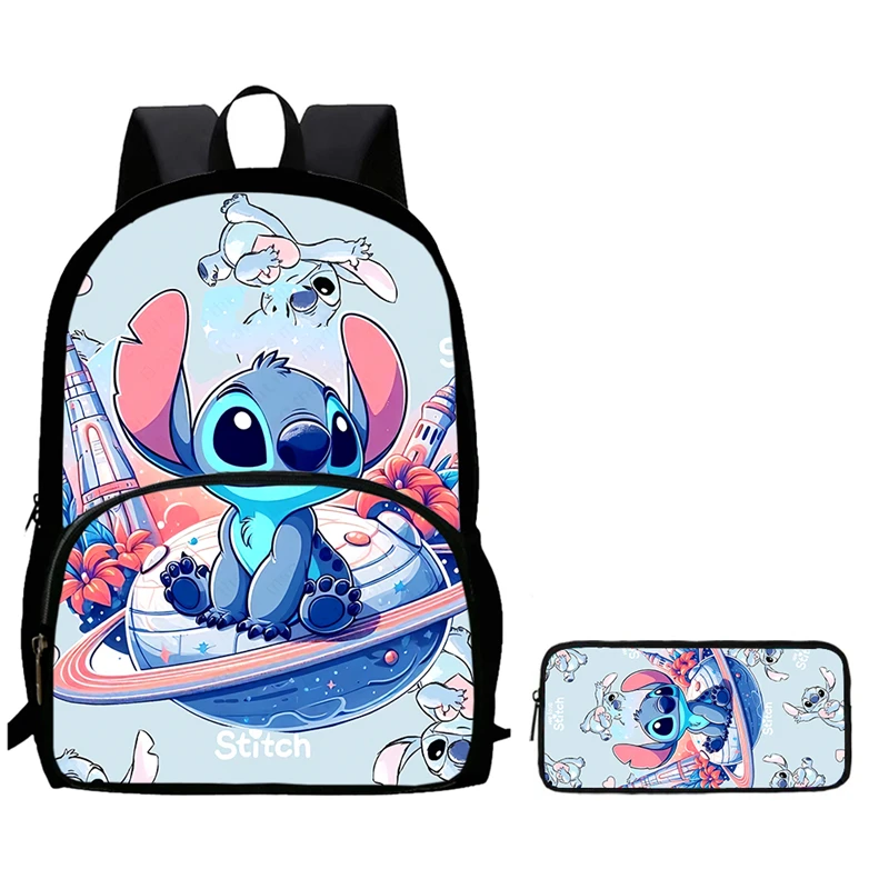 2Pcs Set School Backpack with Front Pocket,Cartoon Stitch School Bags for Girls Boys,Large Child Backpack for Aged 5-10 
2Pcs Set School Backpack with Front Pocket,Cartoon Stitch School Bags for Girls Boys,Large Child Backpack for Aged 5-10