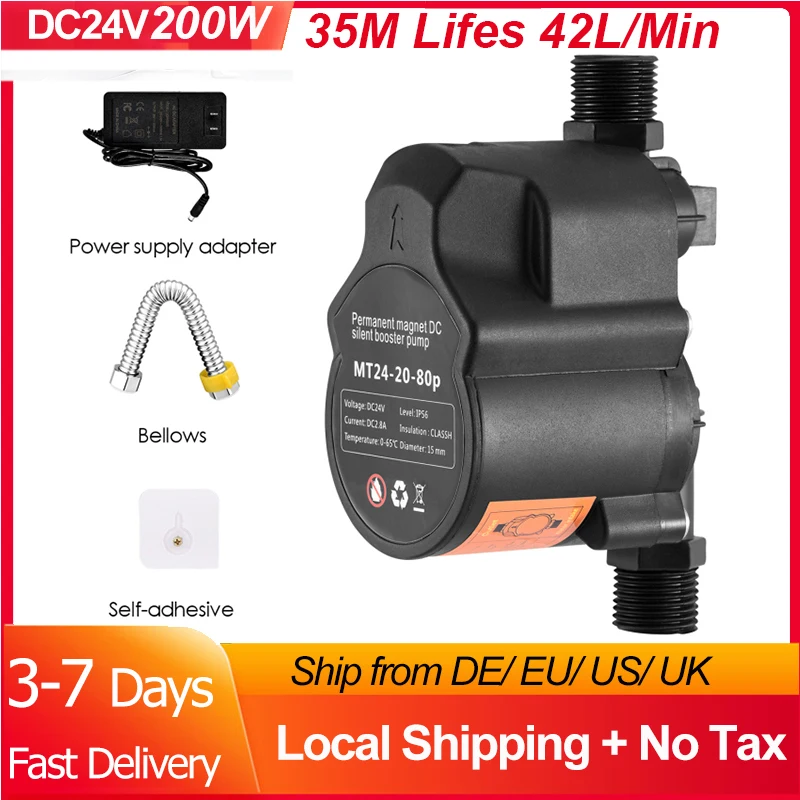 Water Pressure Booster Pump For Home Low Pressure Diaphragm Pump 35 Lift Solar Water Heater Shower Pump MT24-20-80P MT24-25-100P
Water Pressure Booster Pump For Home Low Pressure Diaphragm Pump 35 Lift Solar Water Heater Shower Pump MT24-20-80P MT24-25-100P