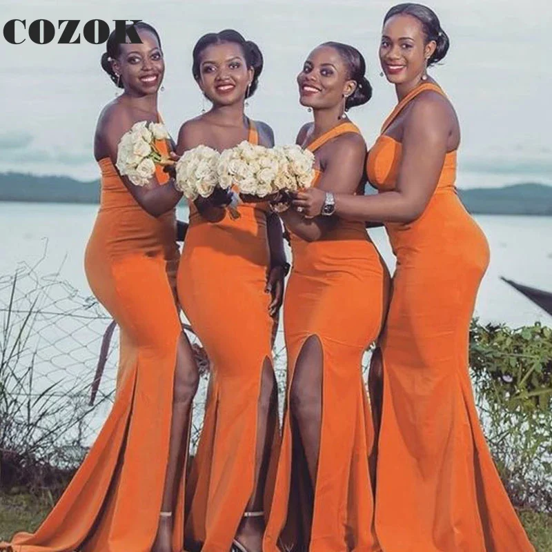 One Shoulder Orange Long Bridesmaid Dresses Mermaid 2023 African Women Wedding Party Dress Vestidos De Gala DC84
One Shoulder Orange Long Bridesmaid Dresses Mermaid 2023 African Women Wedding Party Dress Vestidos De Gala DC84