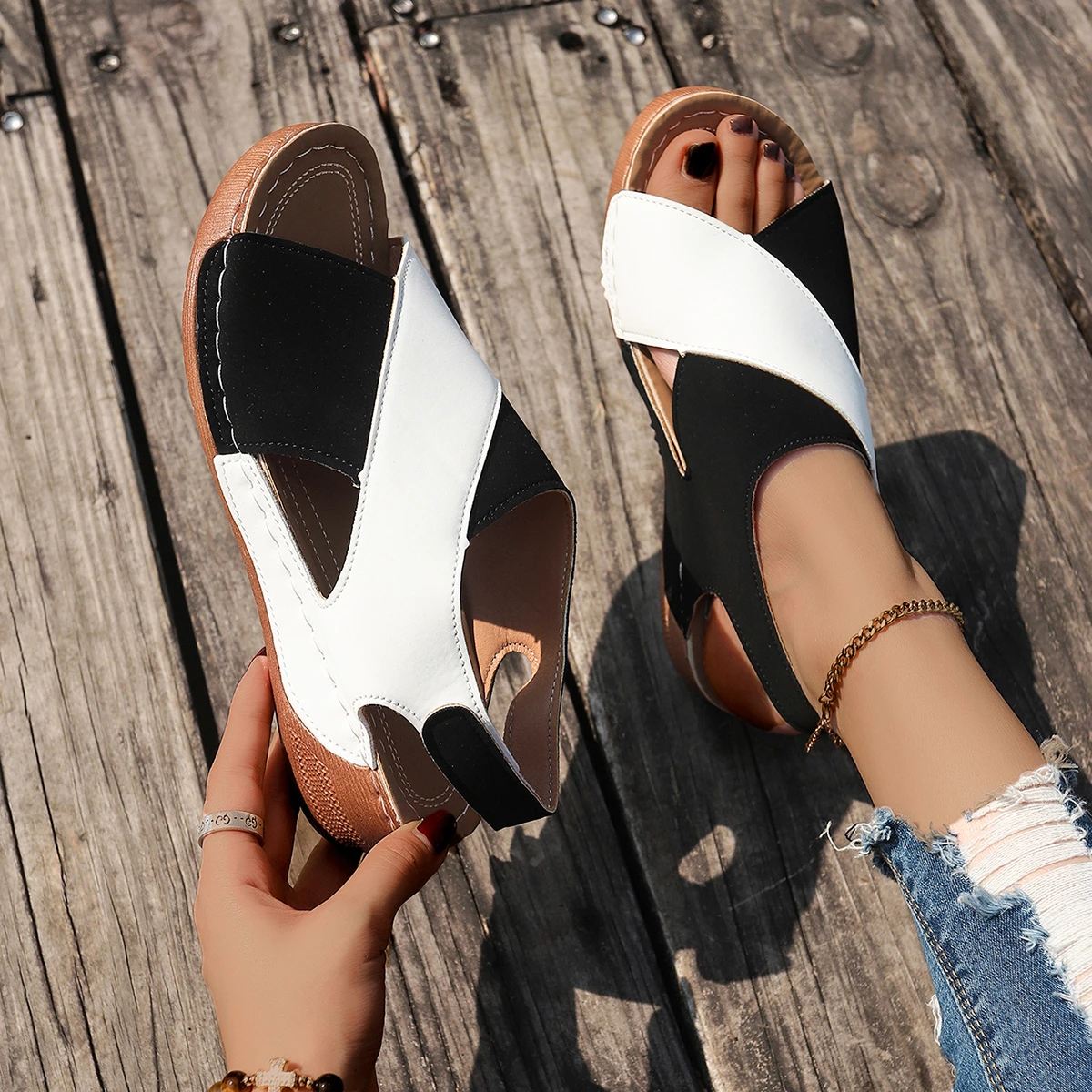 Summer Shoes Women Sandals Plus Size Walking Shoes Casual Women Shoe Wedge Sandals Ladies Female Women Sandal Platforms Sandals
Summer Shoes Women Sandals Plus Size Walking Shoes Casual Women Shoe Wedge Sandals Ladies Female Women Sandal Platforms Sandals